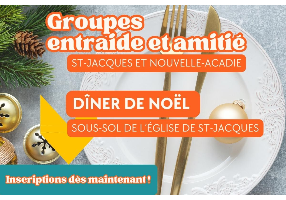 Dîner de Noël : GEA de ST-JACQUES & NOUVELLE-ACADIE