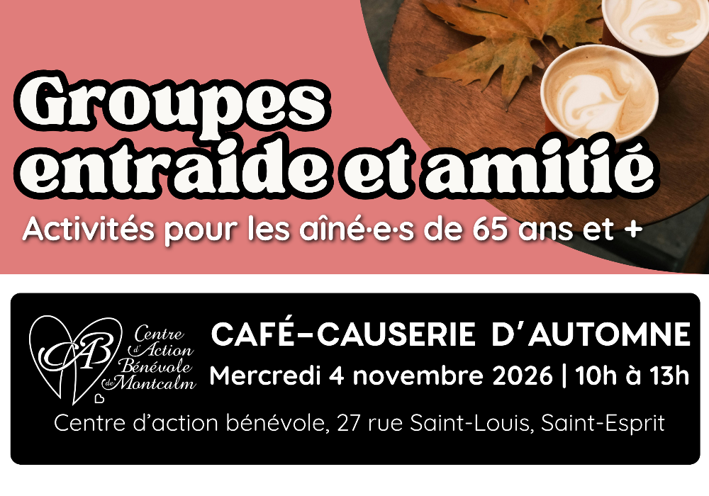 Un café, des échanges et de la bonne compagnie!