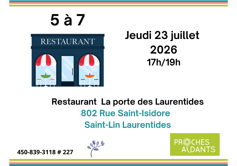 5 à 7 des proches aidants
