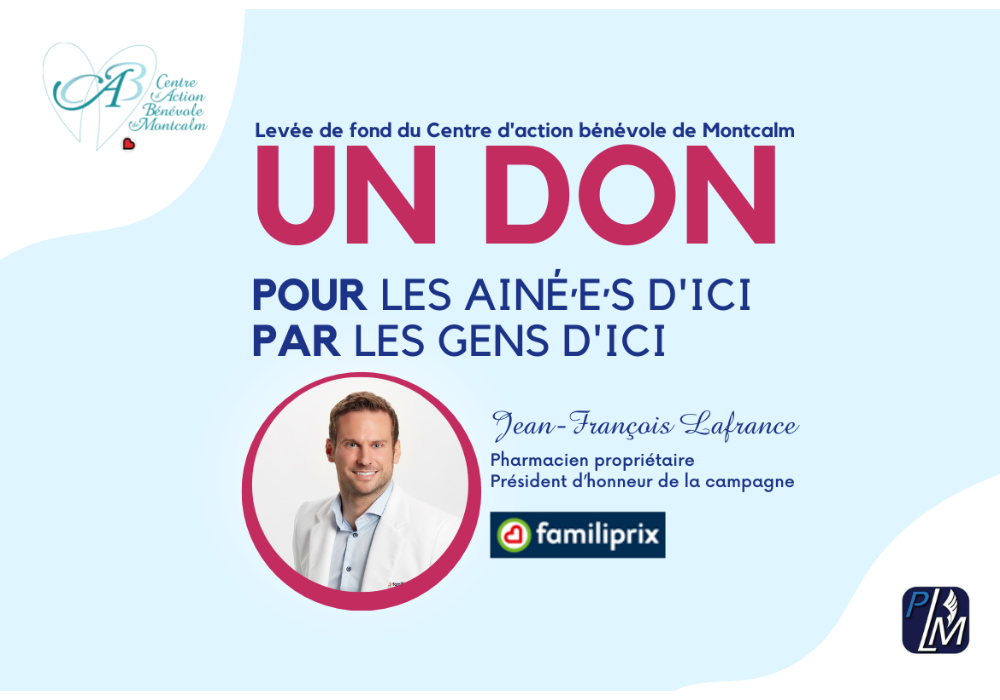 UN DON : POUR les aîné·e·s d’ici PAR les gens d’ici - Levée de fond du CAB Montcalm