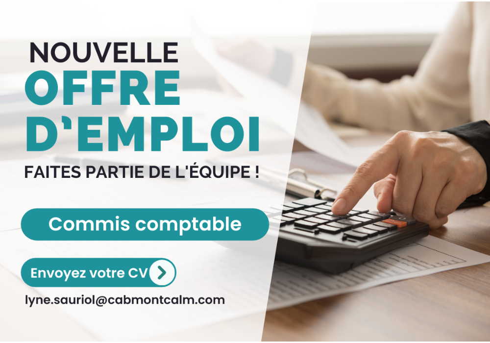 OFFRE D’EMPLOI : Commis comptable