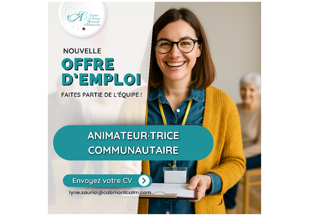 Offre d’emploi - Animateur·trice communautaire      